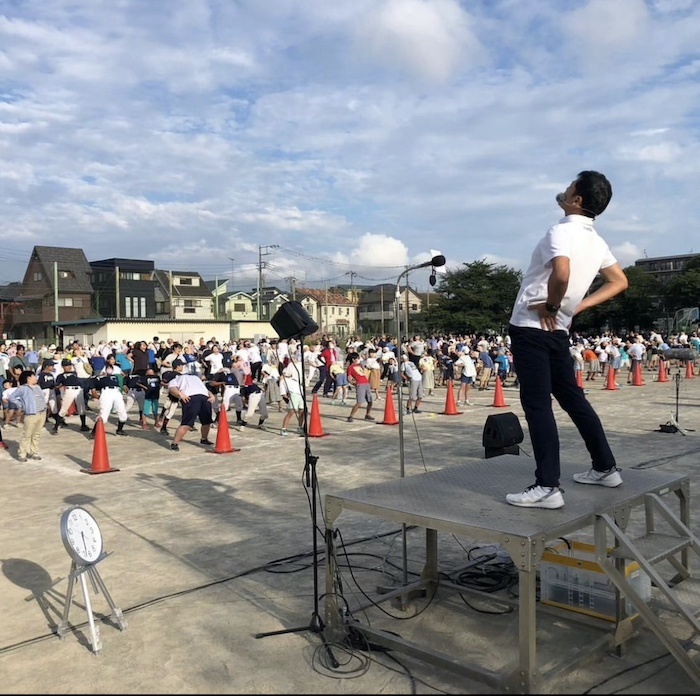 埼玉県ふじみ野市で実施した「夏期巡回ラジオ体操」